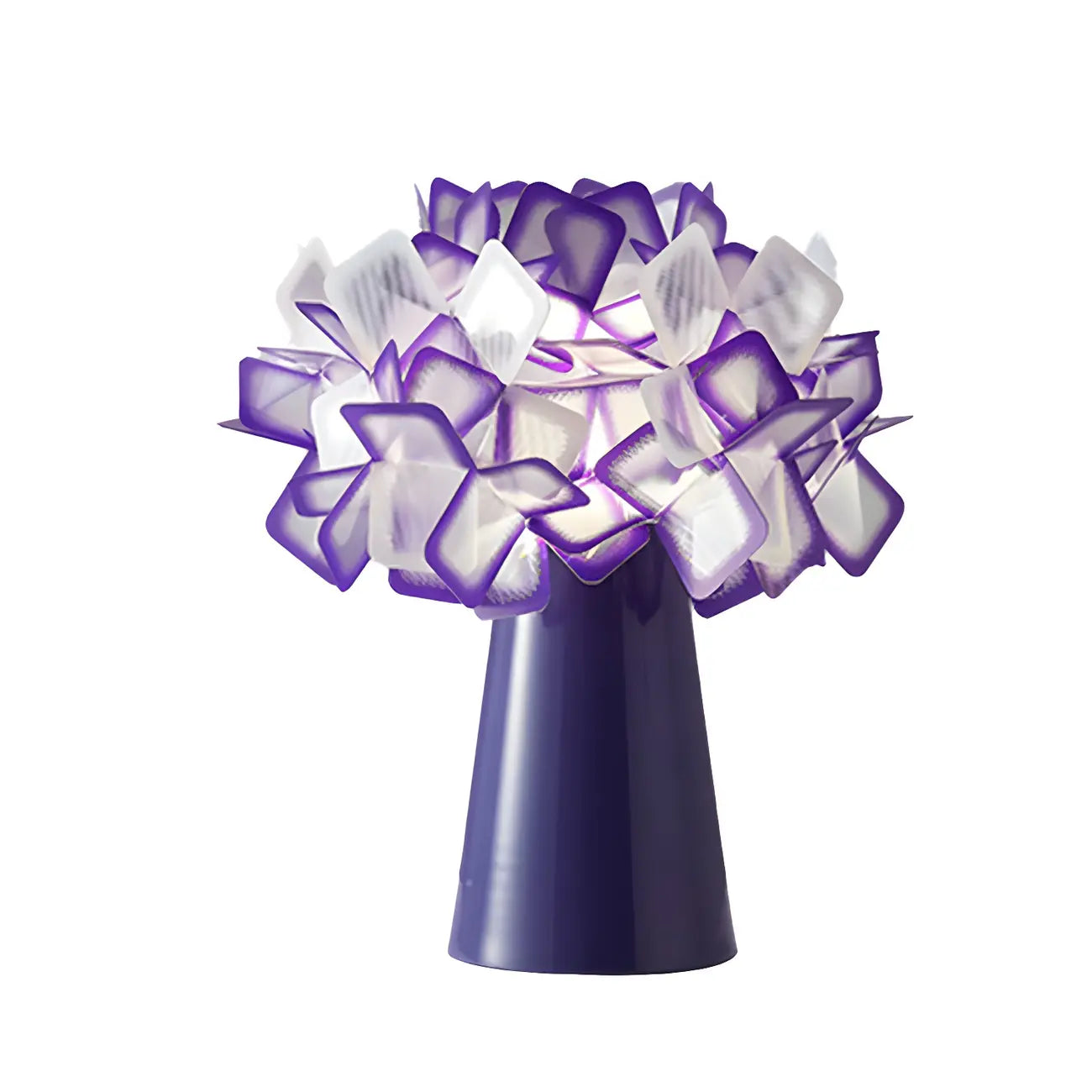 Orange Metal LED Flower Shaped Table Lamp for Bedroom
