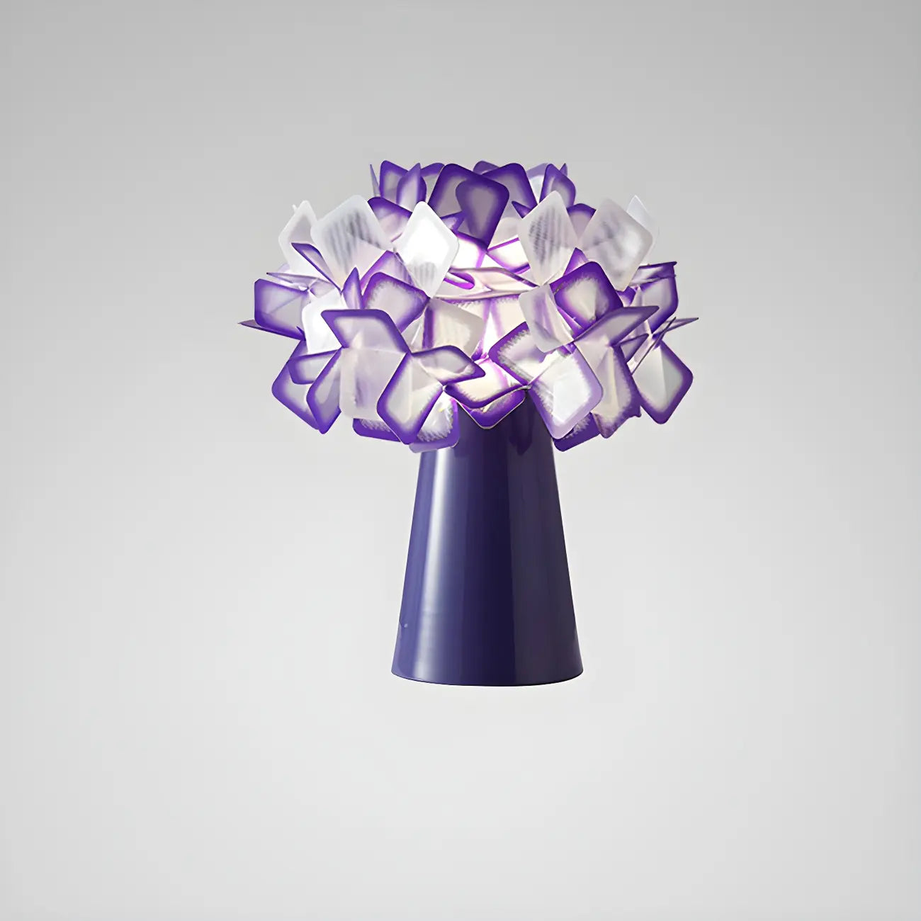 Orange Metal LED Flower Shaped Table Lamp for Bedroom