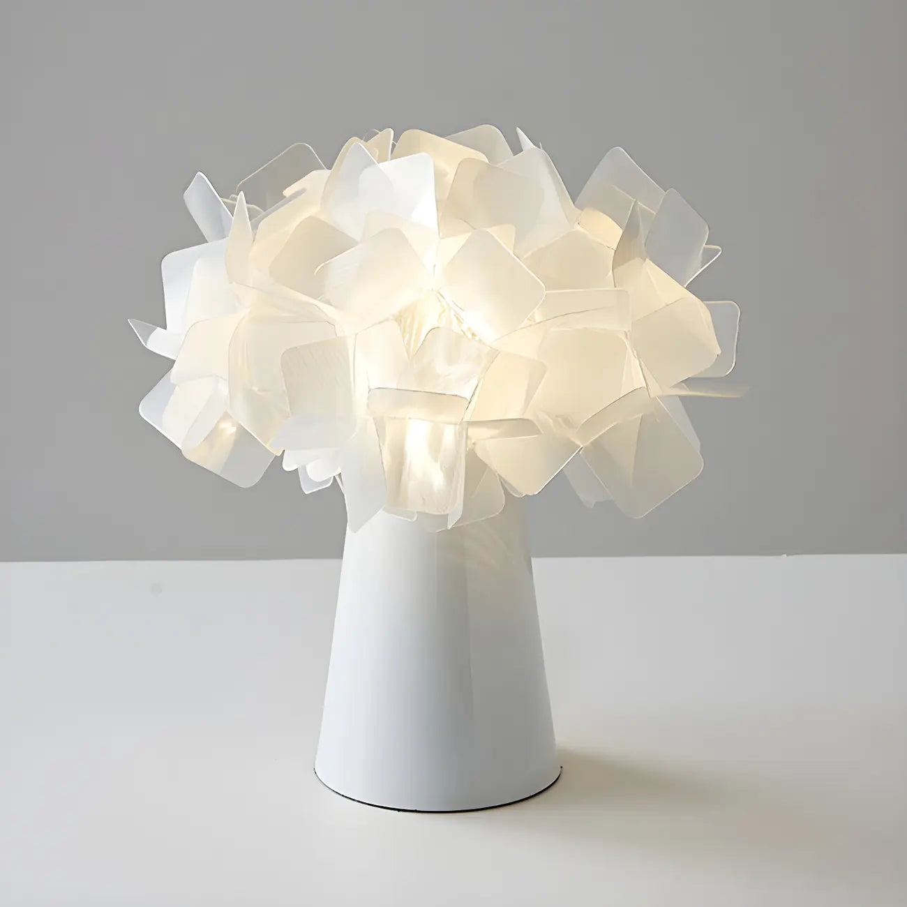 Orange Metal LED Flower Shaped Table Lamp for Bedroom