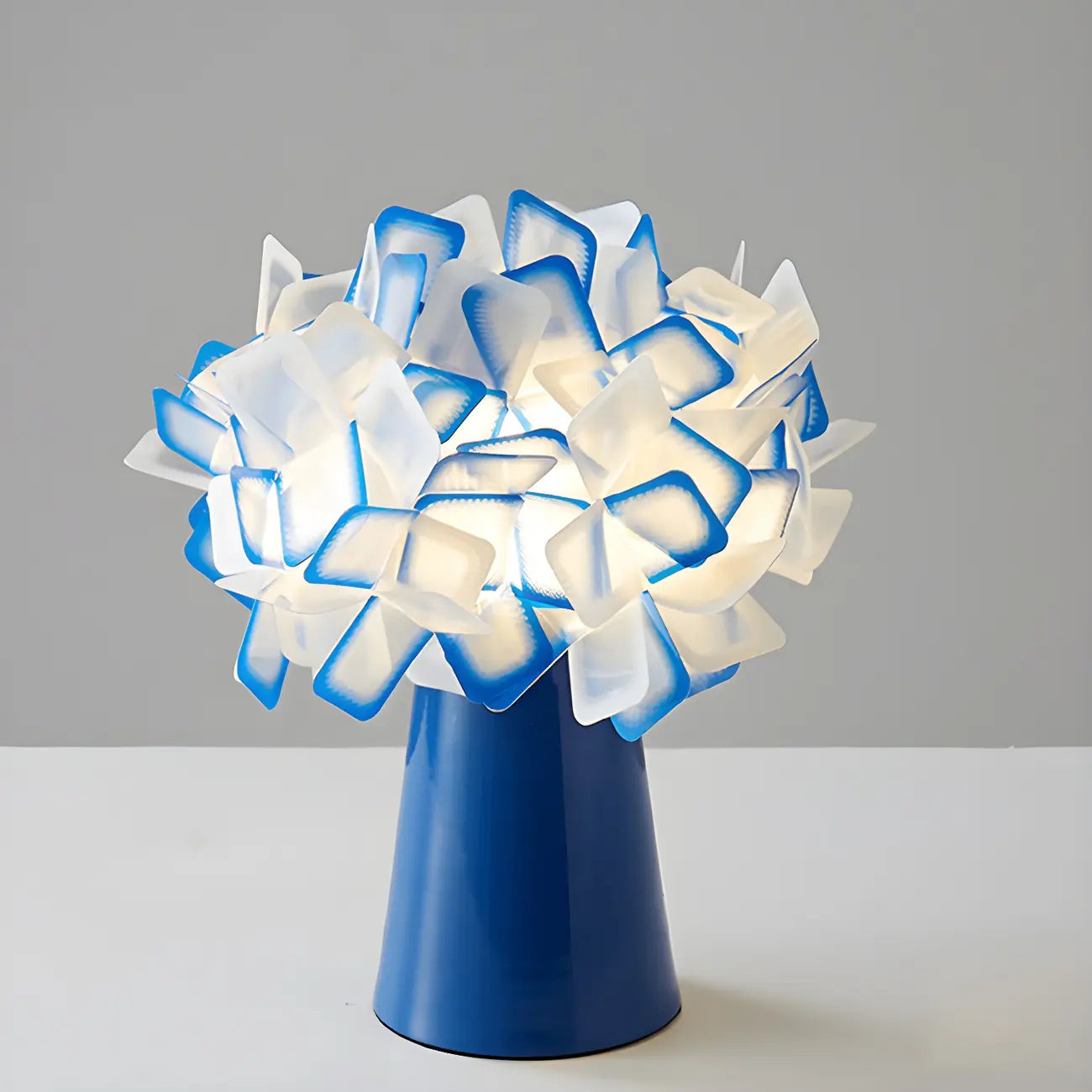 Orange Metal LED Flower Shaped Table Lamp for Bedroom