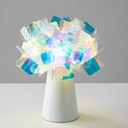 Orange Metal LED Flower Shaped Table Lamp for Bedroom