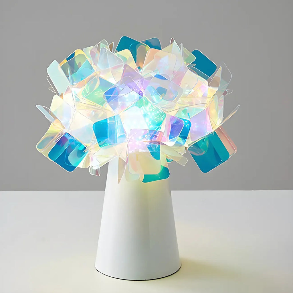 Orange Metal LED Flower Shaped Table Lamp for Bedroom