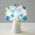 Orange Metal LED Flower Shaped Table Lamp for Bedroom