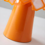 Orange Metal LED Flower Shaped Table Lamp for Bedroom