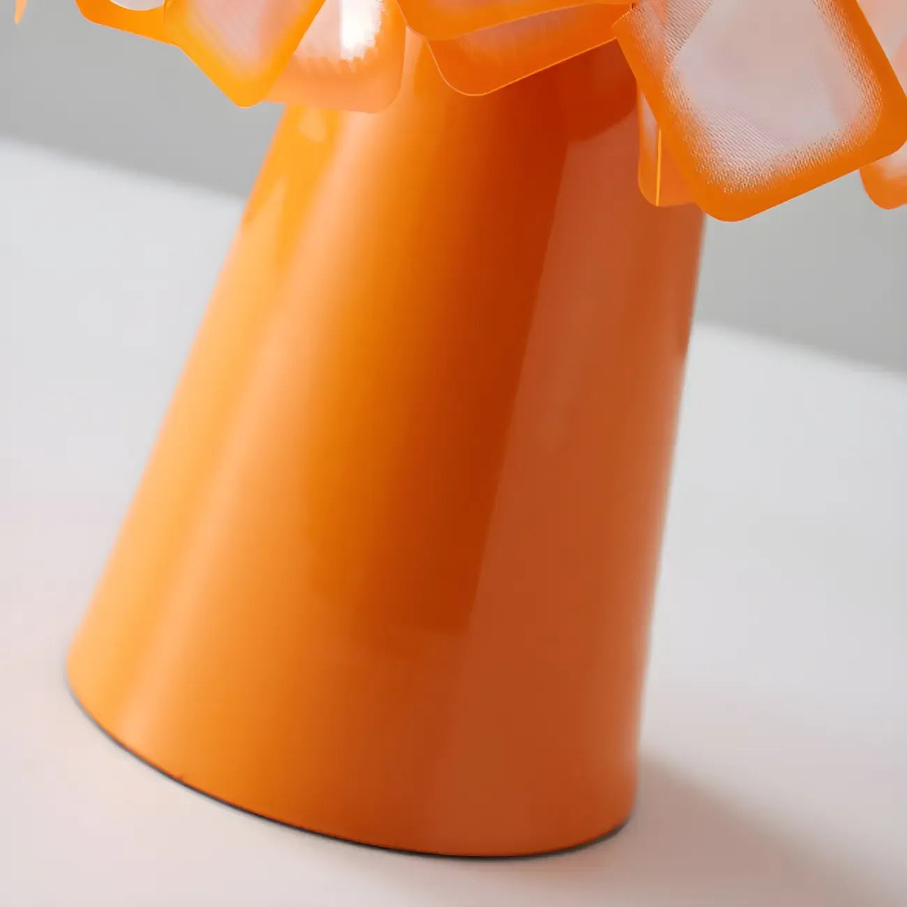 Orange Metal LED Flower Shaped Table Lamp for Bedroom