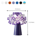 Orange Metal LED Flower Shaped Table Lamp for Bedroom