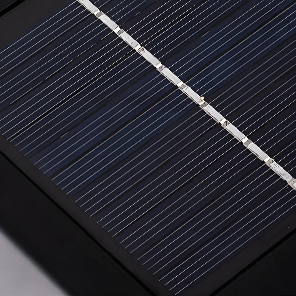 Black Metal Geometric Solar Outdoor Post Lights