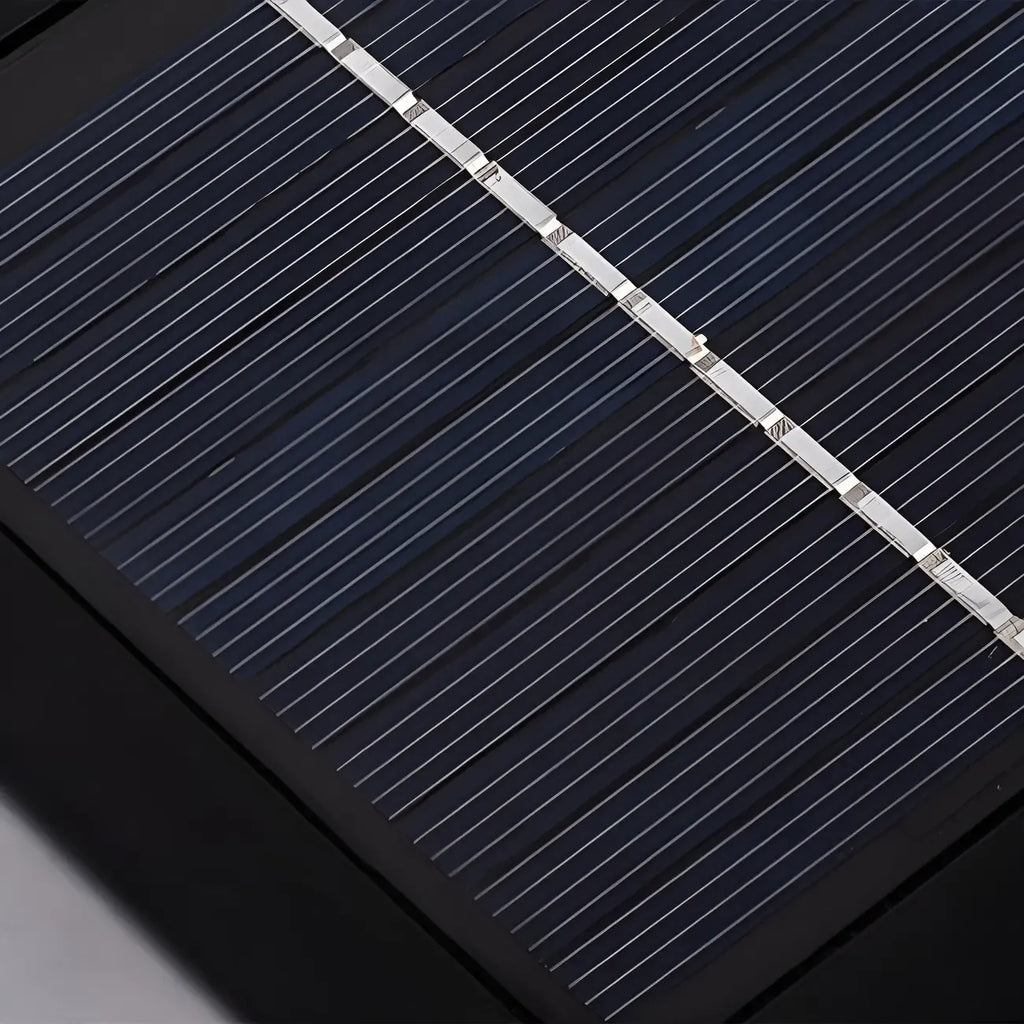 Black Metal Geometric Solar Outdoor Post Lights