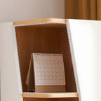 Artistic Modern White Wooden Corner Bookcase