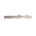 79 4-Drawer White Stone Floating Cable Management TV Stand