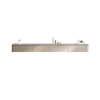 79 4-Drawer White Stone Floating Cable Management TV Stand
