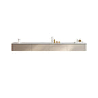 79 4-Drawer White Stone Floating Cable Management TV Stand