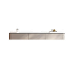 79 4-Drawer White Stone Floating Cable Management TV Stand
