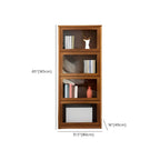 Adjustable Brown Bamboo Display Cabinet with Glass Door