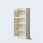 Classic Simple White Rectangular Wood Bookcase
