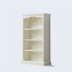 Classic Simple White Rectangular Wood Bookcase