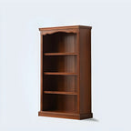 Classic Simple White Rectangular Wood Bookcase