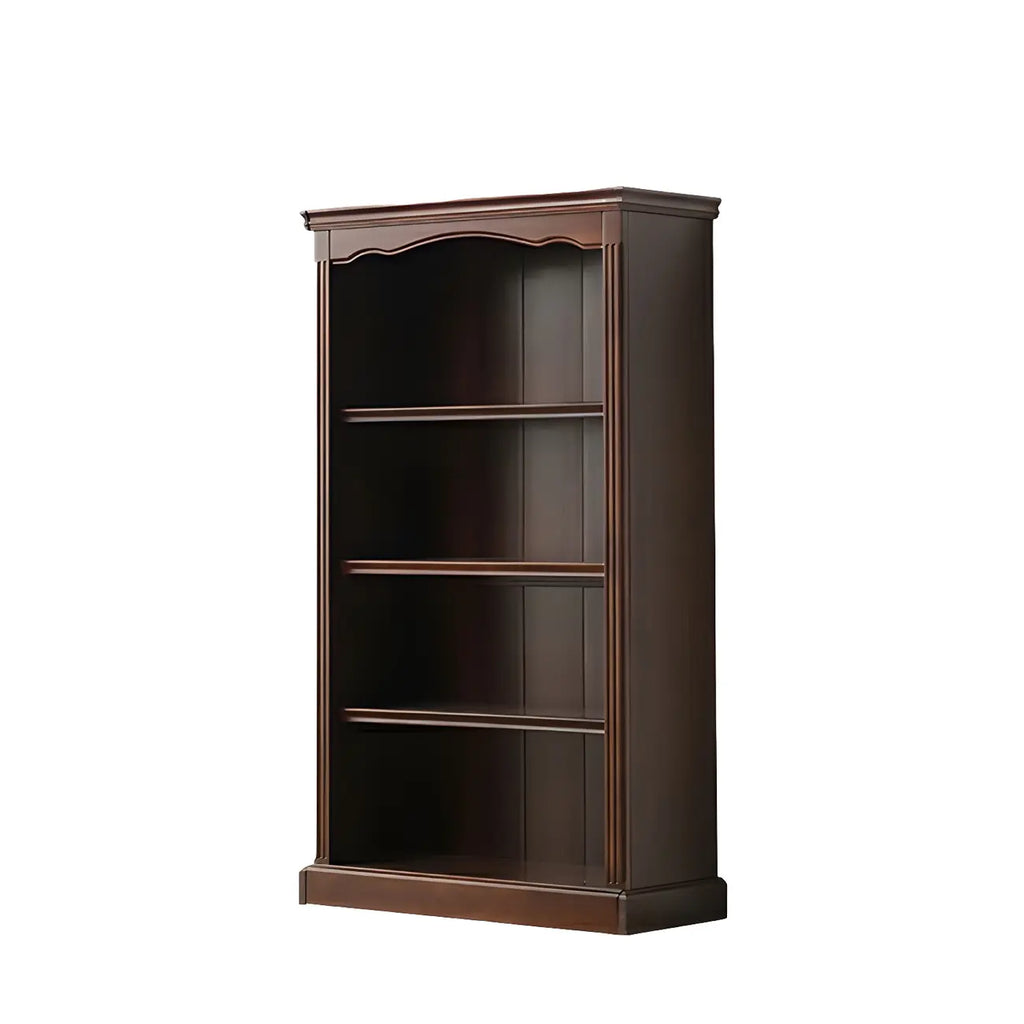 Classic Simple White Rectangular Wood Bookcase