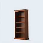 Classic Simple White Rectangular Wood Bookcase