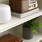 Classic Simple White Rectangular Wood Bookcase