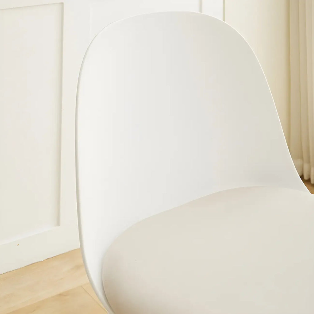 Modern Plastic Upholstered Bar Stool with Footrest