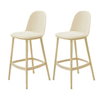 Modern Plastic Upholstered Bar Stool with Footrest