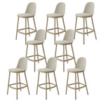 Modern Plastic Upholstered Bar Stool with Footrest