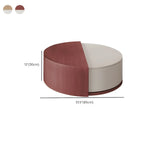 Natural Round Nordic Wood Coffee Table with Storage