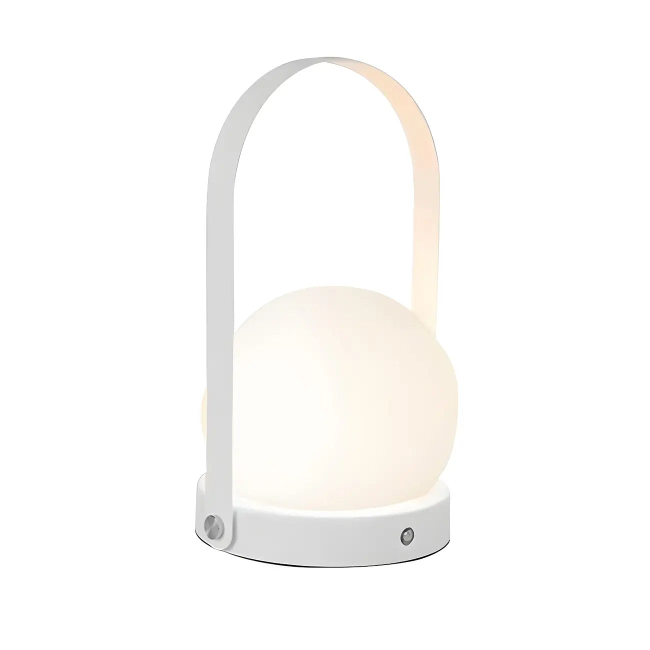 Portable Black Globe Shade LED Lantern Cordless Table Lamp