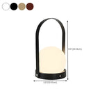 Portable Black Globe Shade LED Lantern Cordless Table Lamp