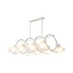 Contemporary Glass Floral Island Pendant Light