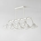 Contemporary Glass Floral Island Pendant Light