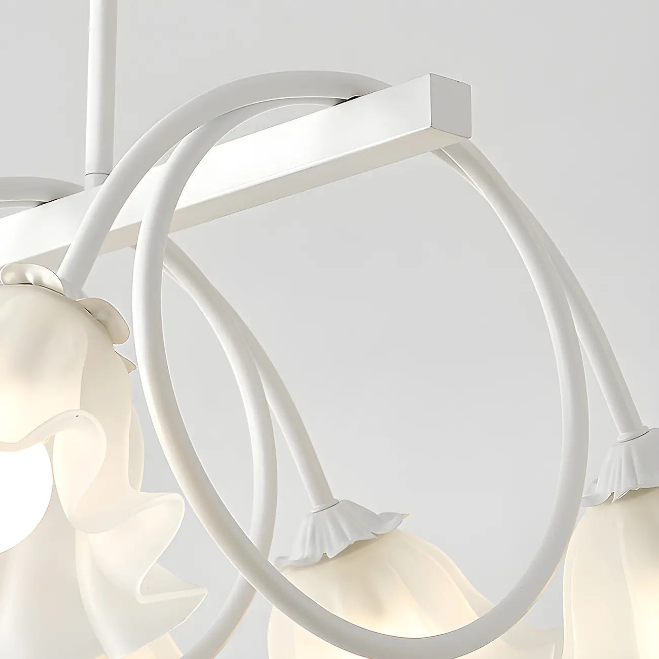 Contemporary Glass Floral Island Pendant Light