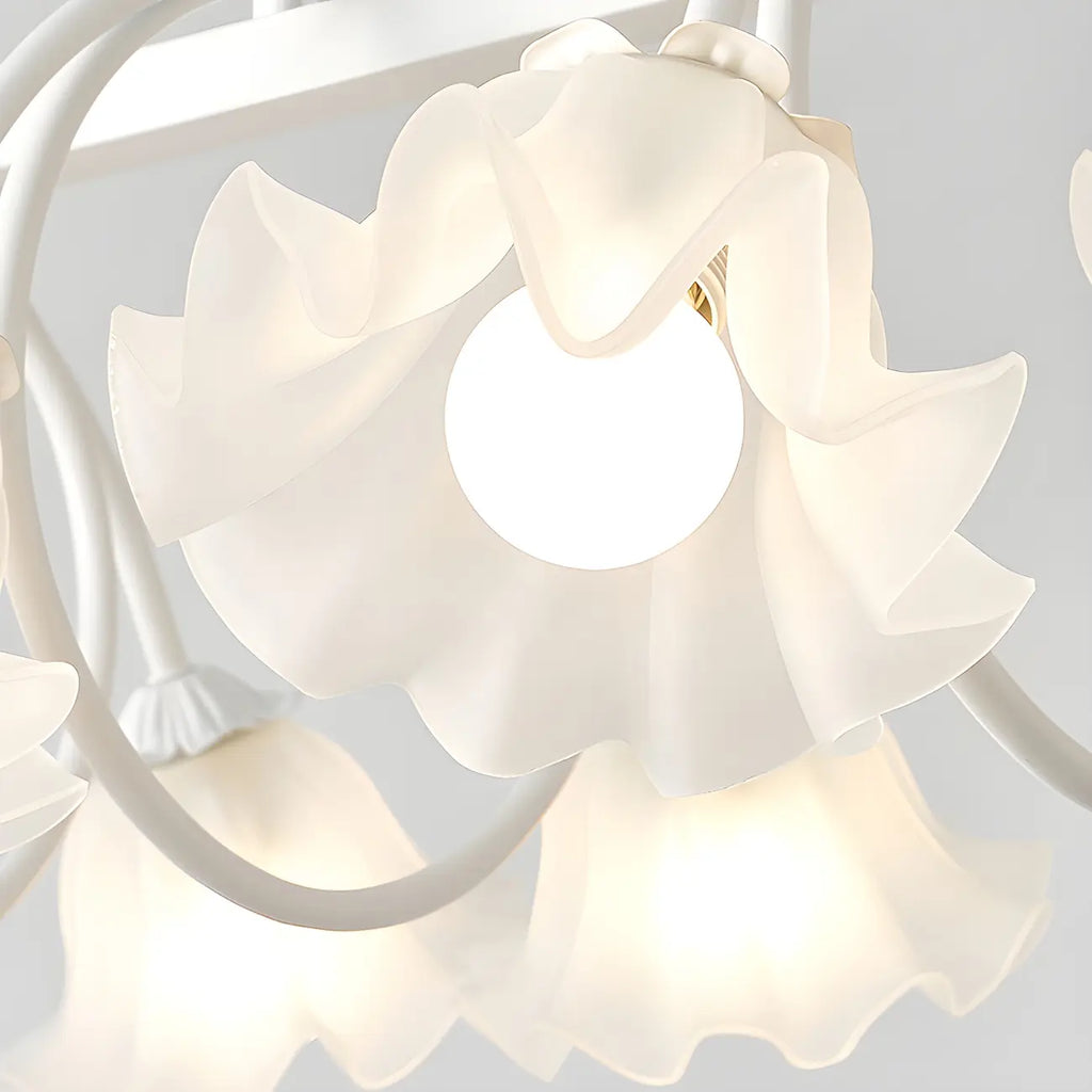 Contemporary Glass Floral Island Pendant Light