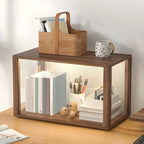 Small Wooden Glass Display Cabinet for Tabletop