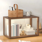 Small Wooden Glass Display Cabinet for Tabletop