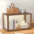 Small Wooden Glass Display Cabinet for Tabletop