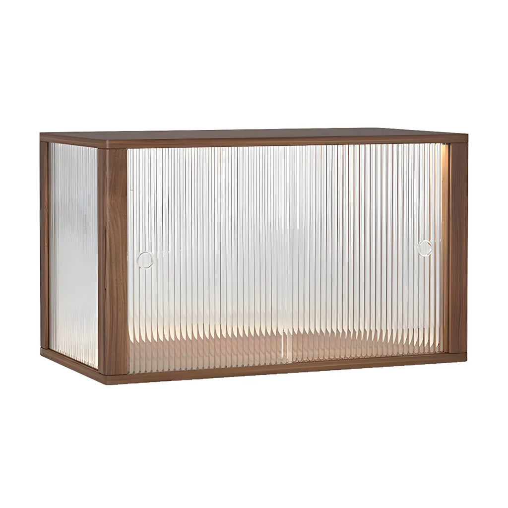 Small Wooden Glass Display Cabinet for Tabletop