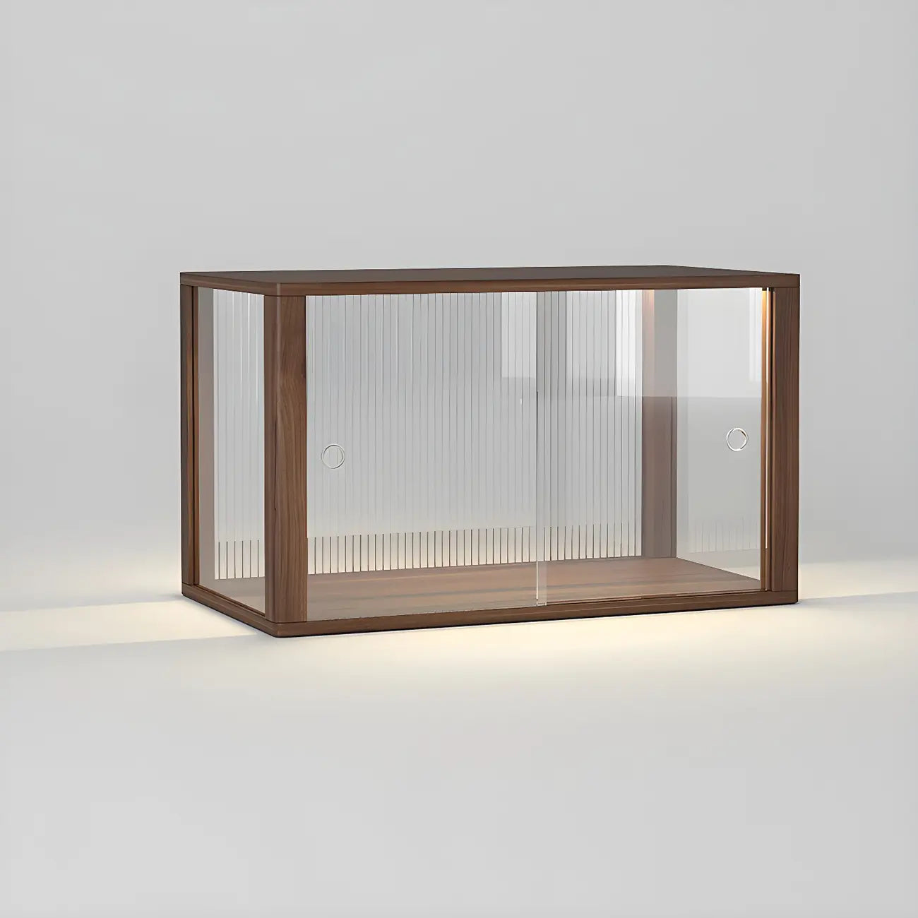 Small Wooden Glass Display Cabinet for Tabletop