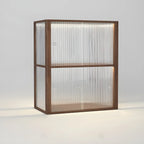 Small Wooden Glass Display Cabinet for Tabletop