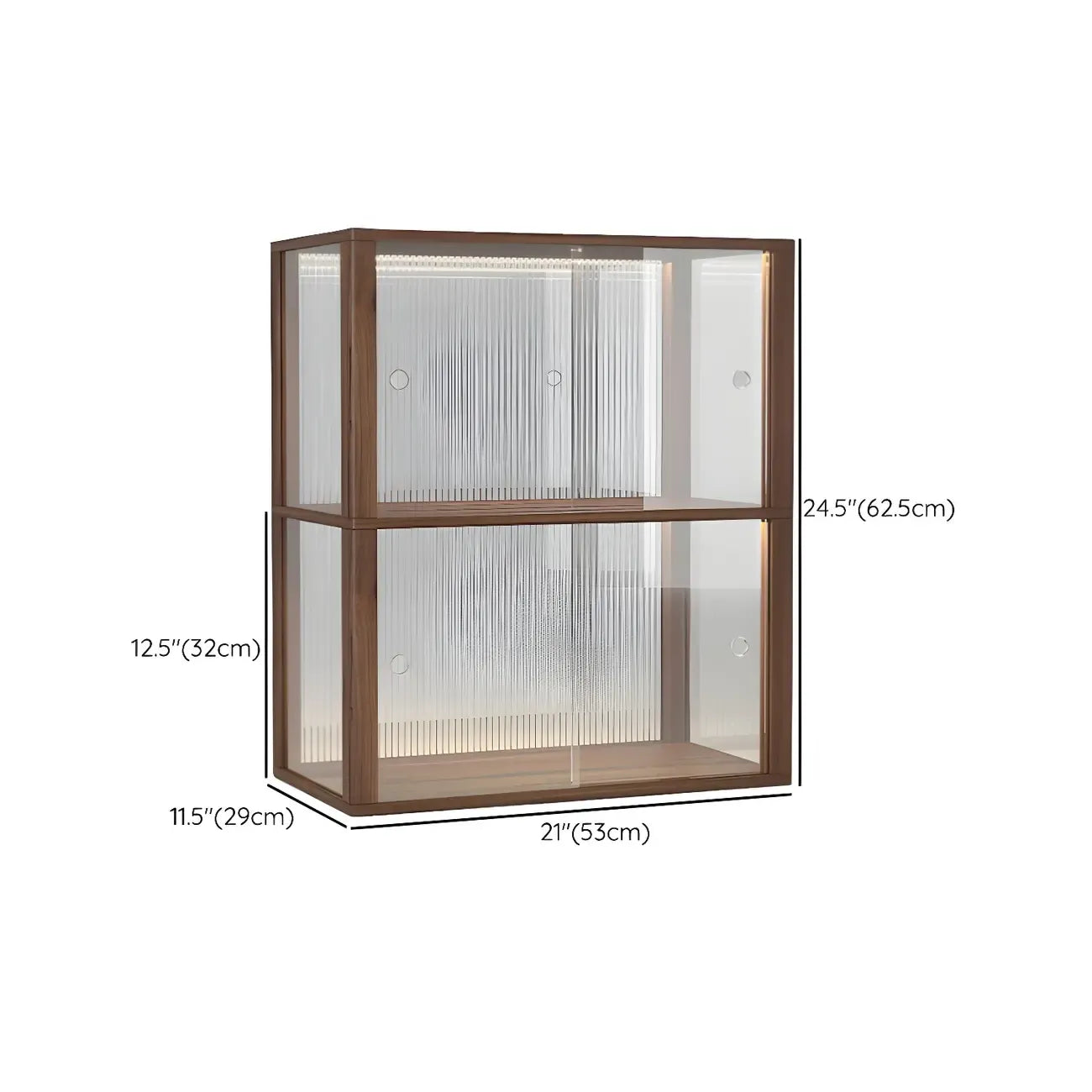 Small Wooden Glass Display Cabinet for Tabletop
