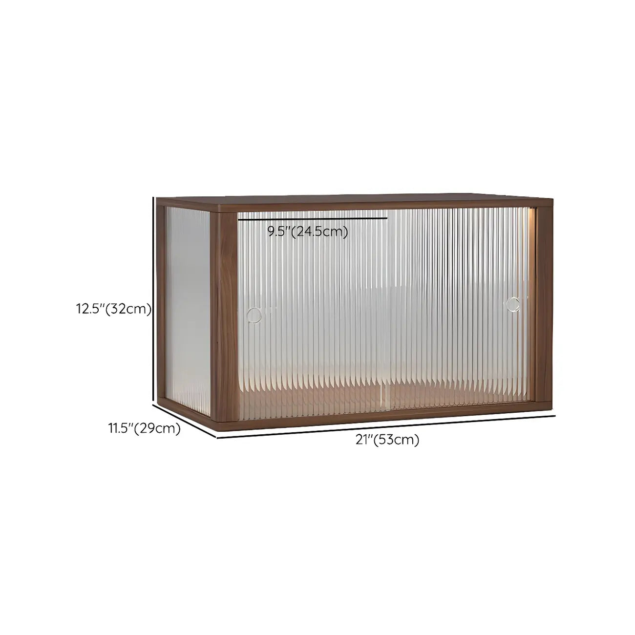 Small Wooden Glass Display Cabinet for Tabletop