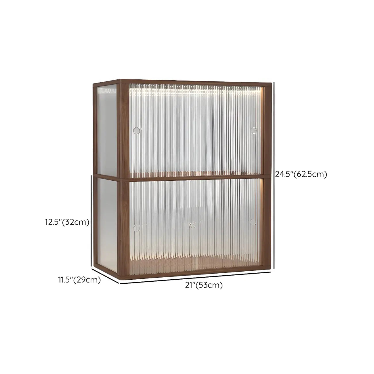 Small Wooden Glass Display Cabinet for Tabletop
