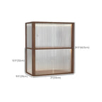 Small Wooden Glass Display Cabinet for Tabletop