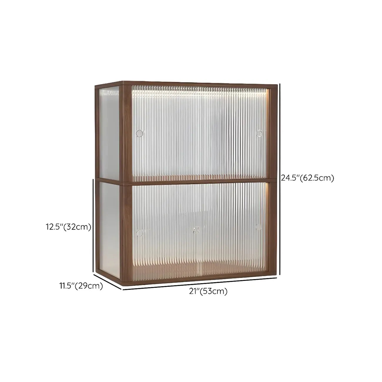 Small Wooden Glass Display Cabinet for Tabletop
