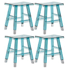 Vibrant Colors Acrylic Chic Coffee Chair Stackable Bar Stool