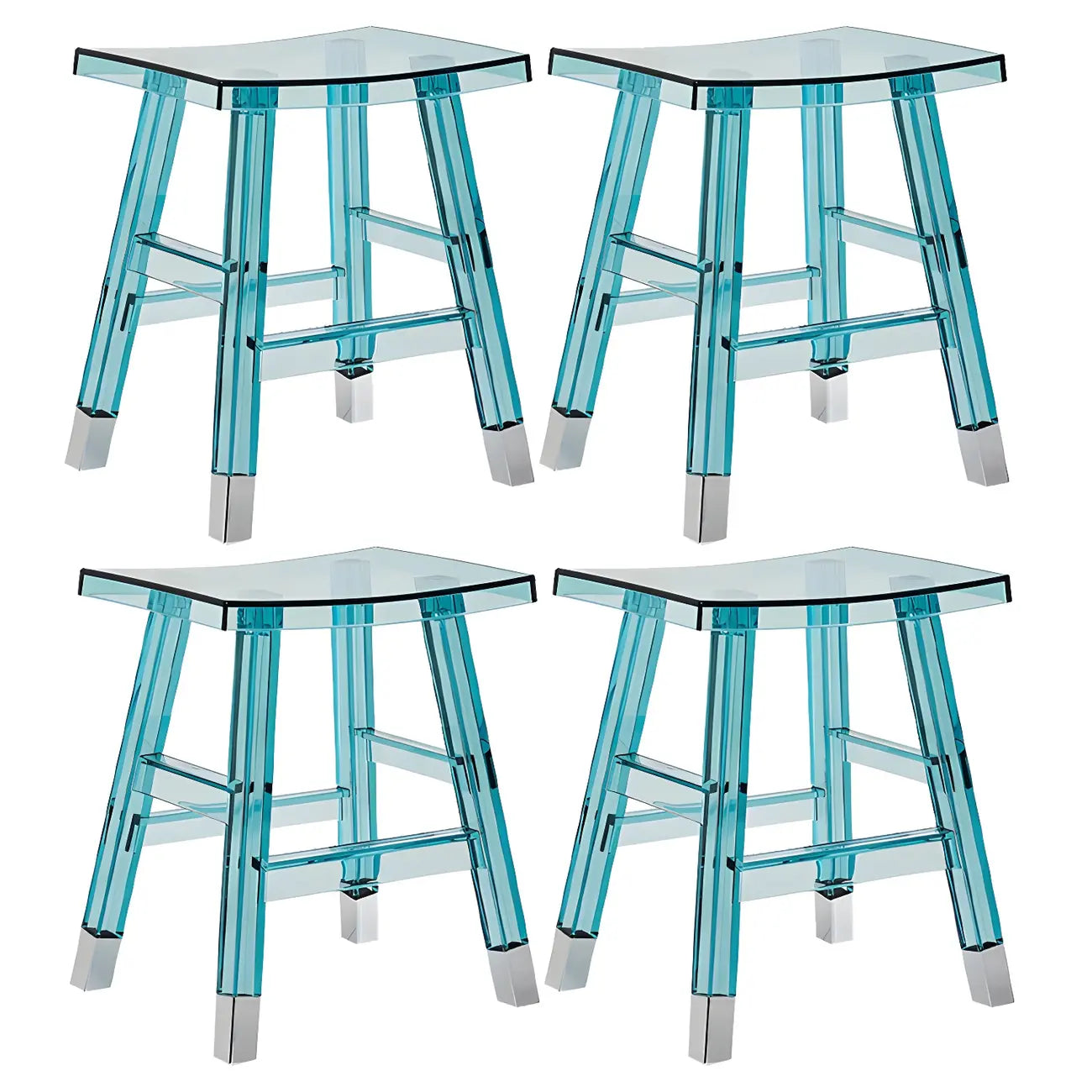 Vibrant Colors Acrylic Chic Coffee Chair Stackable Bar Stool