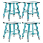 Vibrant Colors Acrylic Chic Coffee Chair Stackable Bar Stool