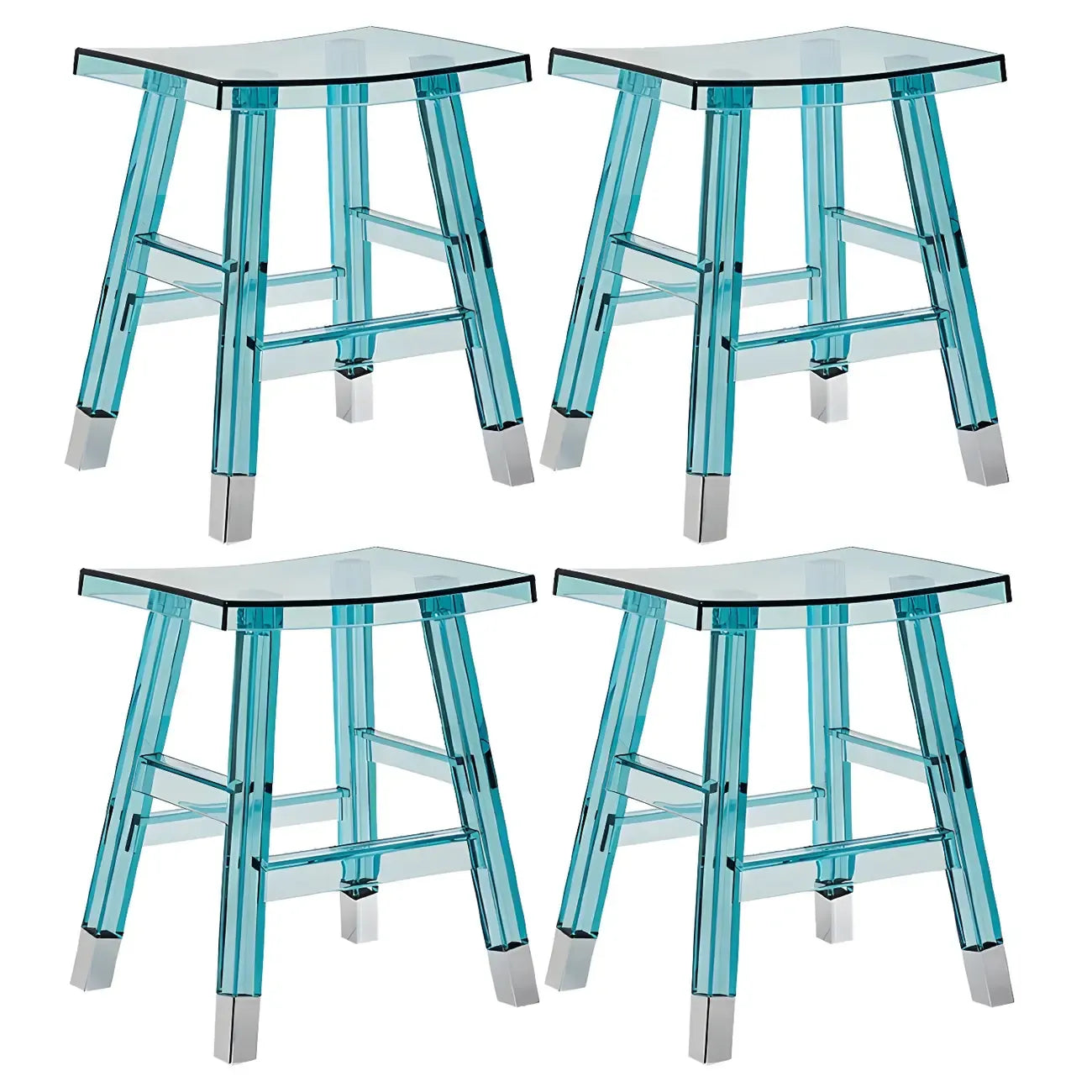 Vibrant Colors Acrylic Chic Coffee Chair Stackable Bar Stool