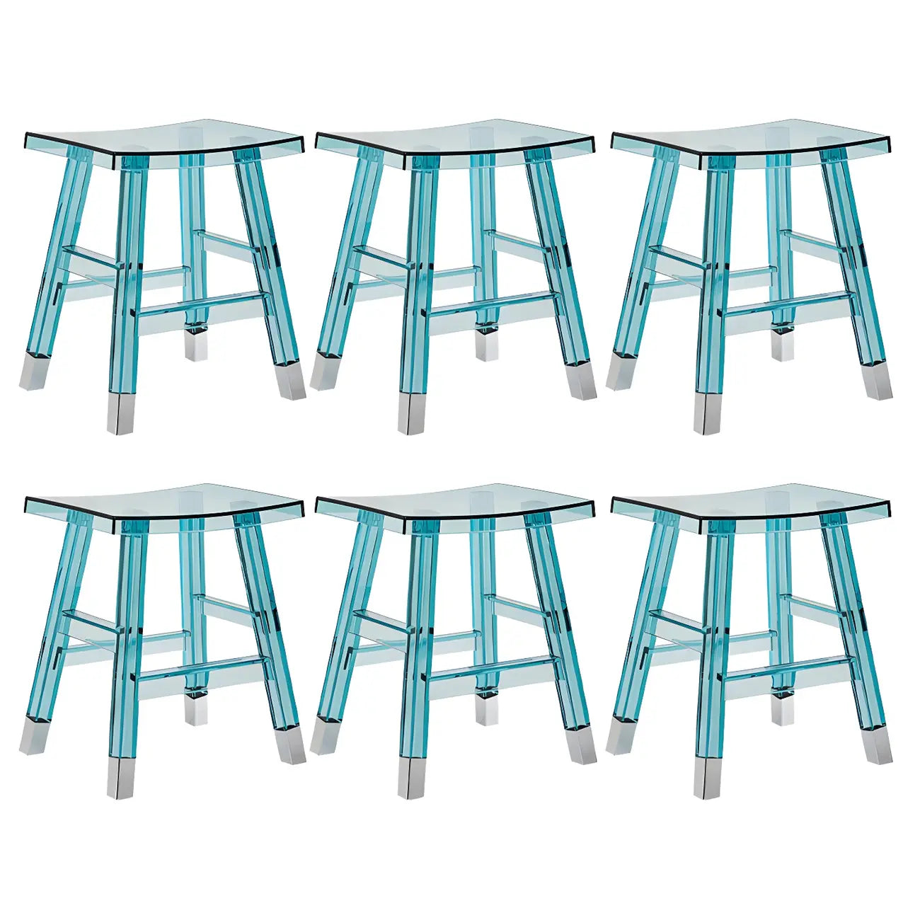 Vibrant Colors Acrylic Chic Coffee Chair Stackable Bar Stool